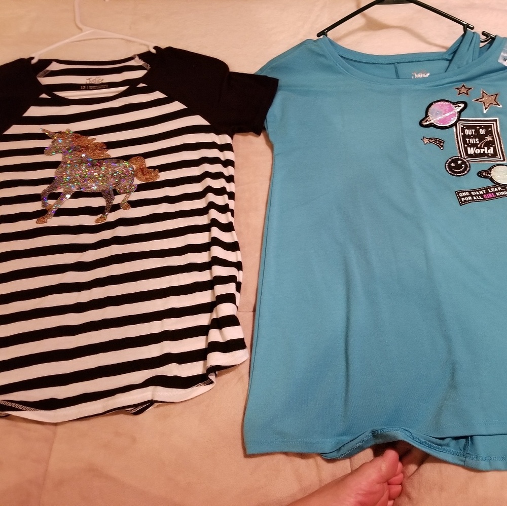 2 justice shirts sz 12